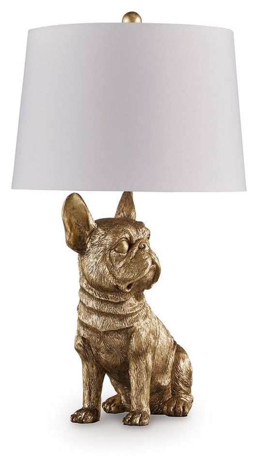 Wadeland - Poly Table Lamp - Gold Finish Table Lamps by Signature Design by Ashley® - Walls Furniture & Mattress