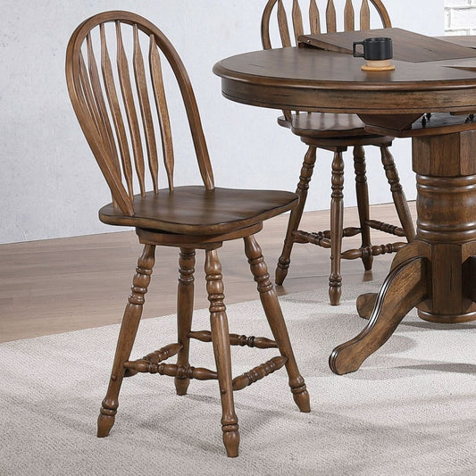 Carolina Crossing - Windsor Swivel Counter Chair - Brown Swivel Chairs by Liberty Furniture - Walls Furniture & Mattress