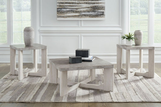 Garnilly - Occasional Table Set (Set of 3) - Whitewash Table Sets by Signature Design by Ashley® - Walls Furniture & Mattress