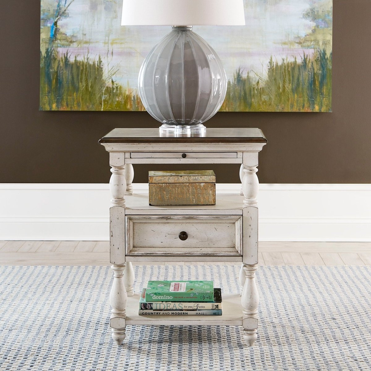 Abbey Road - Drawer End Table - White End Tables by Liberty Furniture - Walls Furniture & Mattress