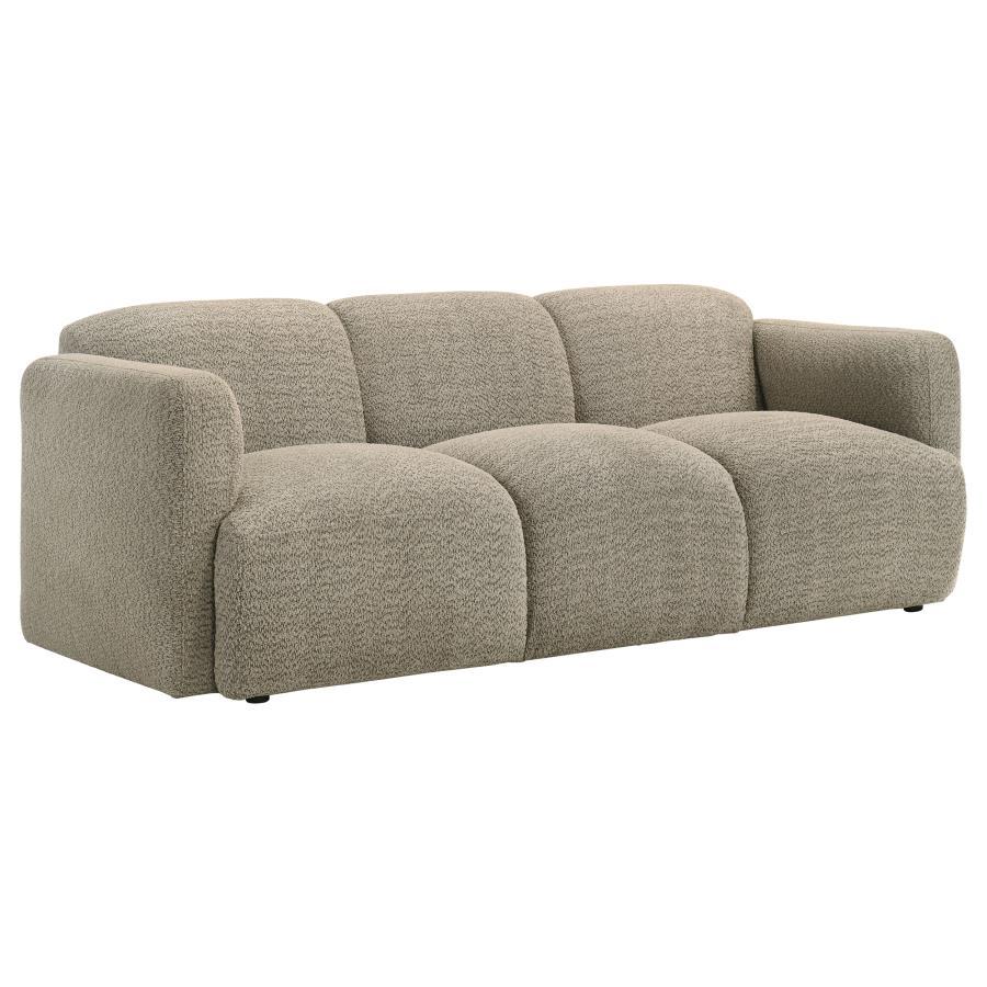 Dorset - Fabric Upholstered Round Track Arm Sofa Stationary Sofas by Coaster Fine Furniture - Walls Furniture & Mattress