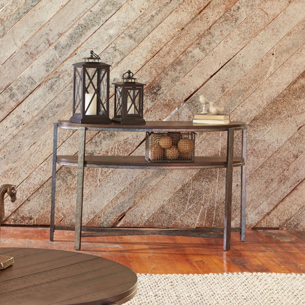 Breckinridge - Demilune Sofa Table - Dark Brown Sofa Tables by Liberty Furniture - Walls Furniture & Mattress