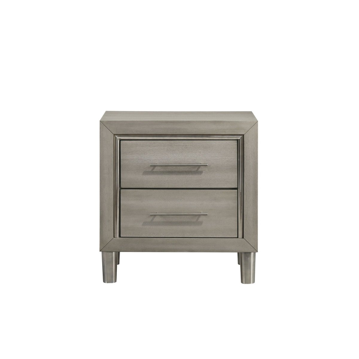 Lennox - 2 Drawer Nightstand - Gray Accent Nightstands by New Classic - Walls Furniture & Mattress