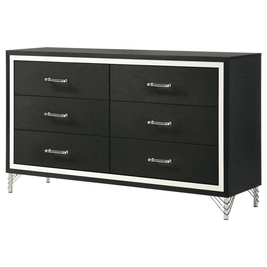 Lucia - 6 - Drawer Dresser Dressers by Coaster Fine Furniture - Walls Furniture & Mattress