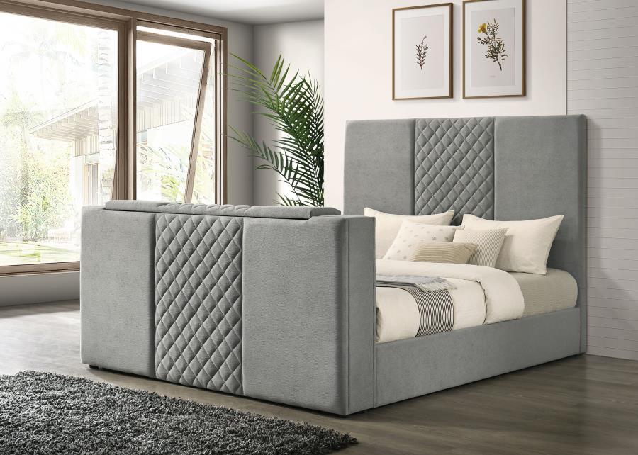 Tara - Upholstered Panel TV Bed Upholstered Beds by Coaster Fine Furniture - Walls Furniture & Mattress