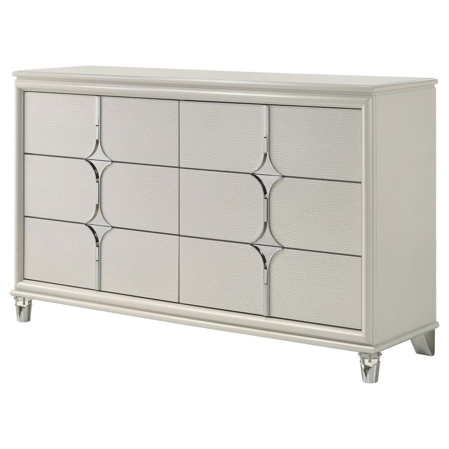 Olivia - 6 - Drawer Dresser Dressers by Coaster Fine Furniture - Walls Furniture & Mattress