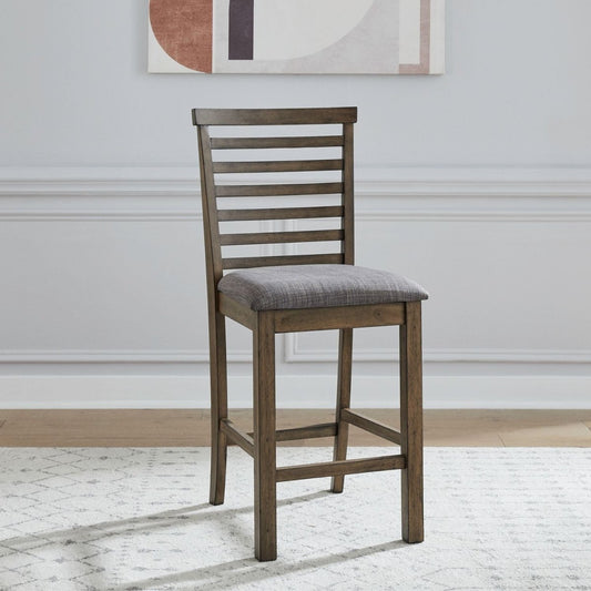 Brook Bay - Upholstered Ladder Back Counter Chair (RTA) Counter Chairs by Liberty Furniture - Walls Furniture & Mattress