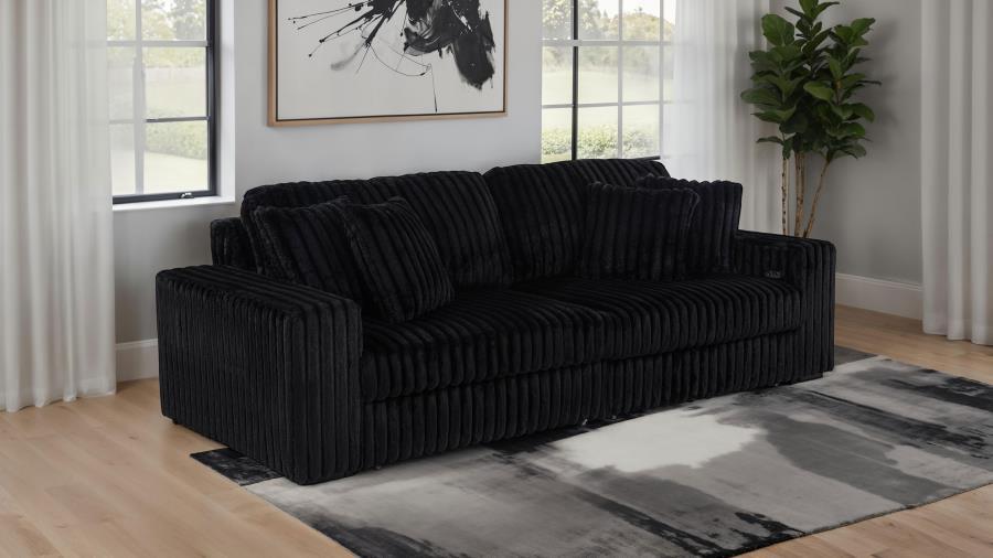Jacana - Corduroy Upholstered Dual Power Chaise Sofa Reclining Sectionals by Coaster Fine Furniture - Walls Furniture & Mattress