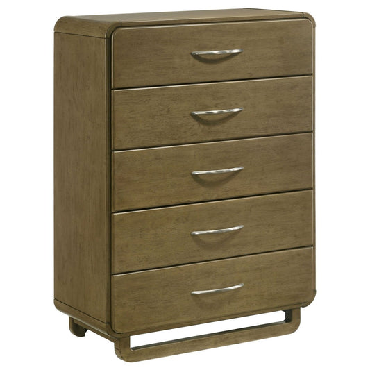 Amsbury - 5 - Drawer Chest Of Drawers - Nutmeg Accent Chests by Coaster Fine Furniture - Walls Furniture & Mattress
