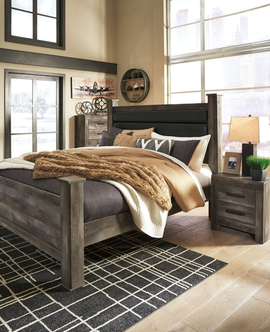 Wynnlow - Poster Bed Upholstered Beds by Signature Design by Ashley® - Walls Furniture & Mattress