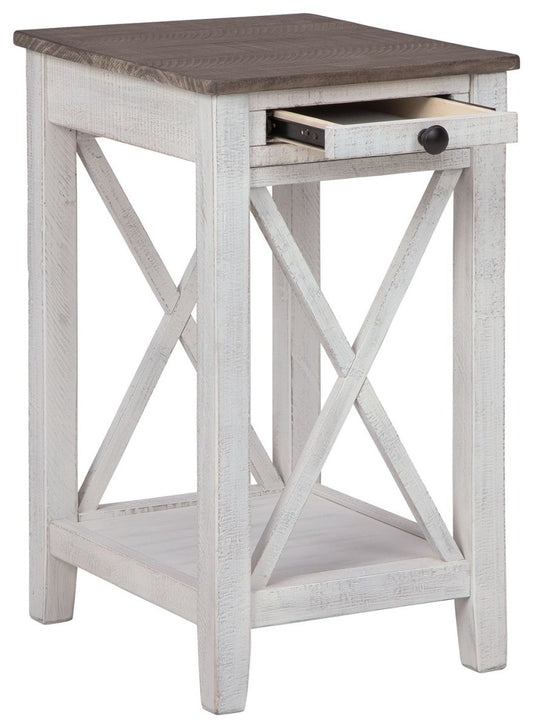 Adalane - Accent Table - White / Gray Accent Tables by Signature Design by Ashley® - Walls Furniture & Mattress