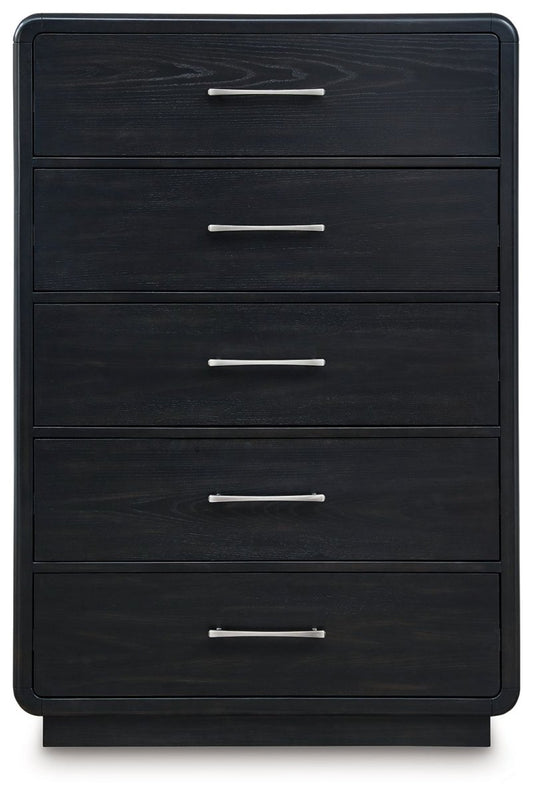 Rowanbeck - Five Drawer Chest - Black Accent Chests by Signature Design by Ashley® - Walls Furniture & Mattress