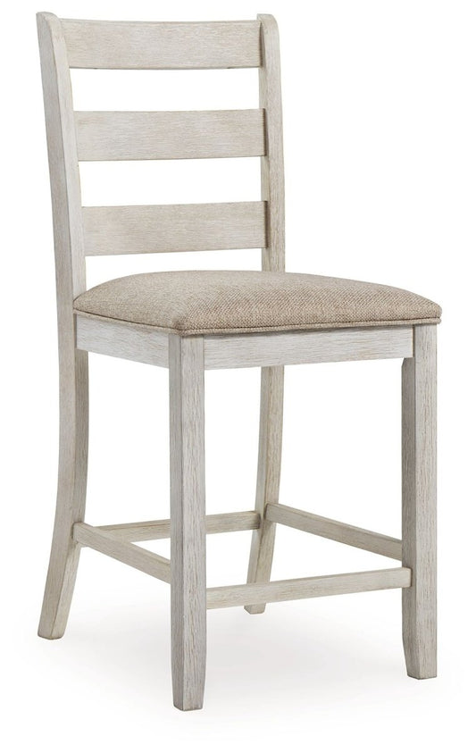 Skempton - Upholstered Barstool (Set of 2) - White Stool Sets by Signature Design by Ashley® - Walls Furniture & Mattress