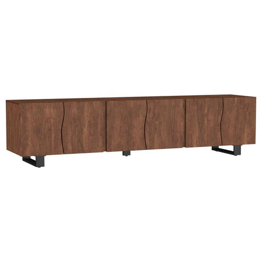 Trask - Wood TV Stand Media Console - Mango Brown TV Stands by Coaster Fine Furniture - Walls Furniture & Mattress