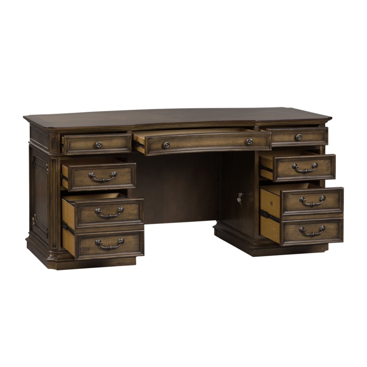 Amelia - Jr Executive Desk - Dark Brown Executive Desks by Liberty Furniture - Walls Furniture & Mattress
