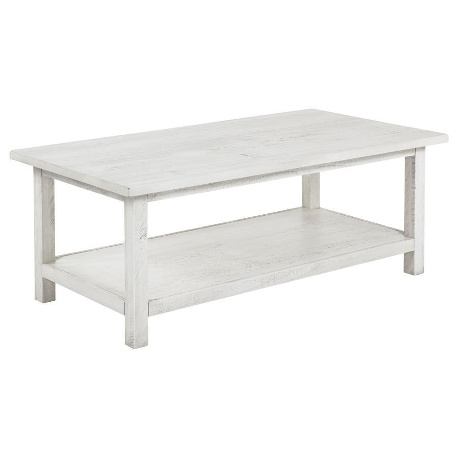 Payne - Wood Coffee Table with Shelf Coffee Tables by Coaster Fine Furniture - Walls Furniture & Mattress