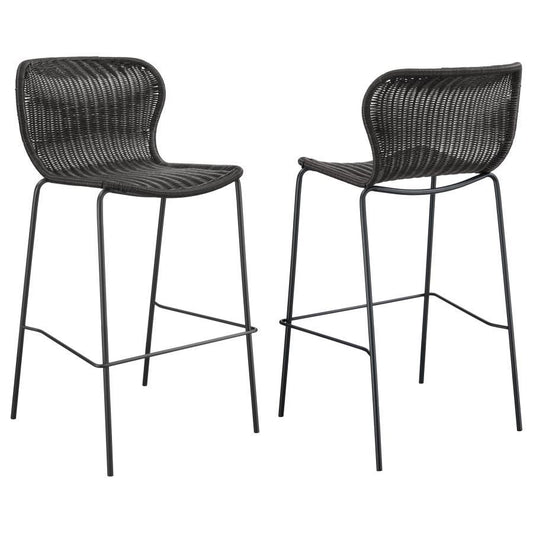 Mckinley - Faux Rattan Metal Chair (Set of 2) Stool Sets by CoasterEssence - Walls Furniture & Mattress
