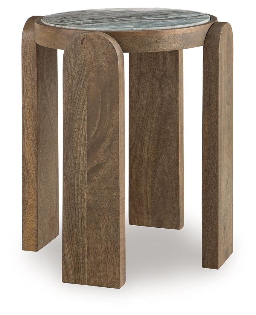 Gavrilley - Gray / White / Brown - Accent Table Accent Tables by Signature Design by Ashley® - Walls Furniture & Mattress