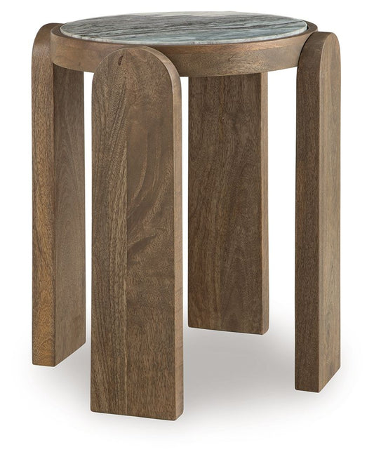 Gavrilley - Gray / White / Brown - Accent Table Accent Tables by Signature Design by Ashley® - Walls Furniture & Mattress