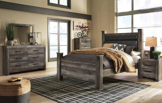 Wynnlow - Poster Bed Upholstered Beds by Signature Design by Ashley® - Walls Furniture & Mattress