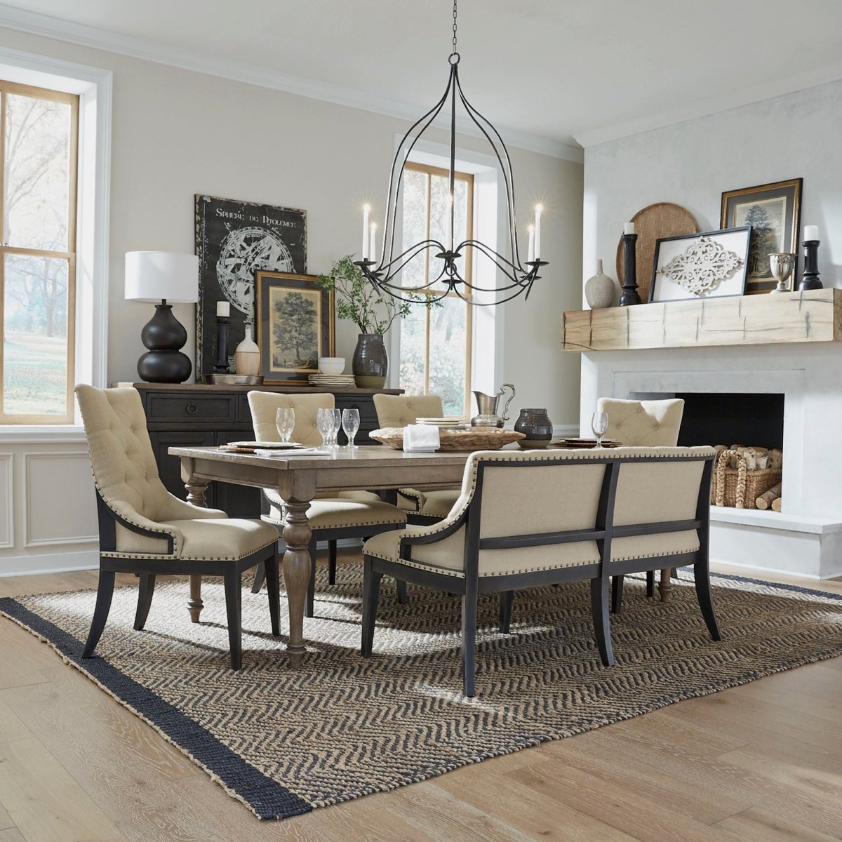 Americana Farmhouse - Upholstered Shelter Side Chair Side Chairs by Liberty Furniture - Walls Furniture & Mattress