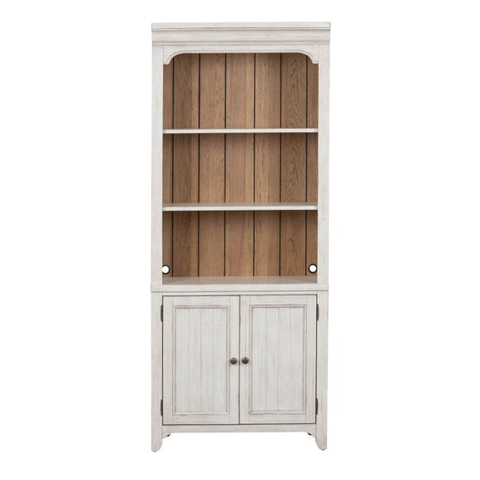 Farmhouse Reimagined - Bookcase - White Standard Bookcases by Liberty Furniture - Walls Furniture & Mattress