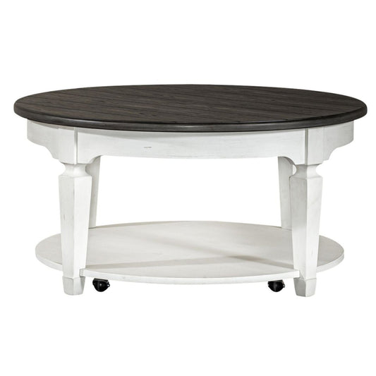 Allyson Park - 3 Piece Living Room Set (Round Cocktail Table) - White Table Sets by Liberty Furniture - Walls Furniture & Mattress