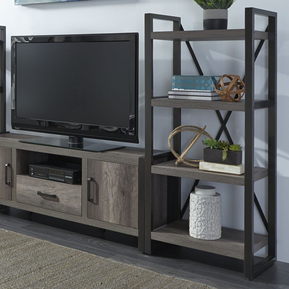 Tanners Creek - Pier Unit - Dark Gray Piers by Liberty Furniture - Walls Furniture & Mattress