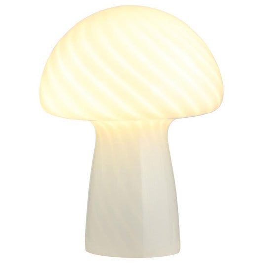 Kanaby - Mushroom Shaped Glass Bedside Table Lamp - White Table Lamps by Coaster Fine Furniture - Walls Furniture & Mattress