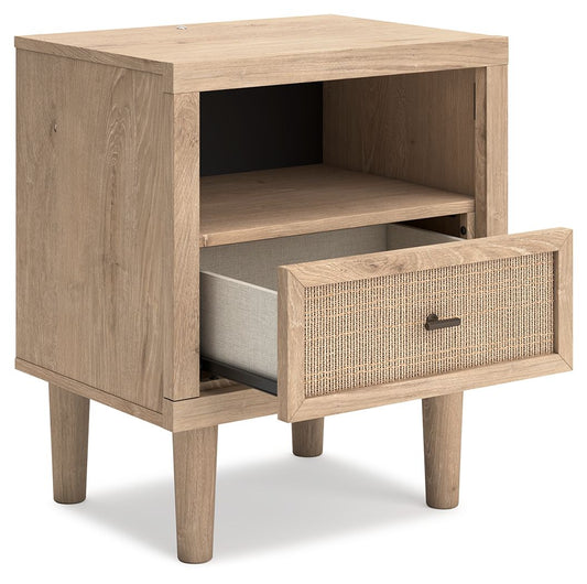 Cielden - One Drawer Night Stand - Two - Tone Nightstands w/ Charging Stations by Signature Design by Ashley® - Walls Furniture & Mattress