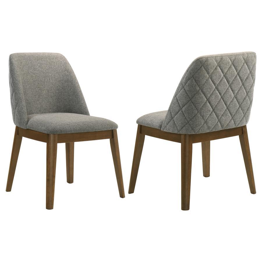 Franklin - Upholstered Dining Side Chair (Set of 2) - Gray Chair Sets by Coaster Fine Furniture - Walls Furniture & Mattress