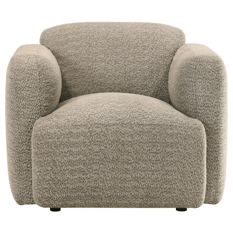 Dorset - Fabric Upholstered Round Track Arm Accent Chair Arm Chairs by Coaster Fine Furniture - Walls Furniture & Mattress