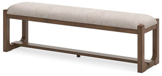 Cabalynn - Large Uph Dining Room Bench - Oatmeal / Light Brown Upholstered Benches by Signature Design by Ashley® - Walls Furniture & Mattress