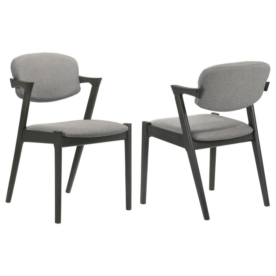 Stevie - Padded Wood Dining Arm Chair (Set of 2) - Black Chair Sets by CoasterEssence - Walls Furniture & Mattress