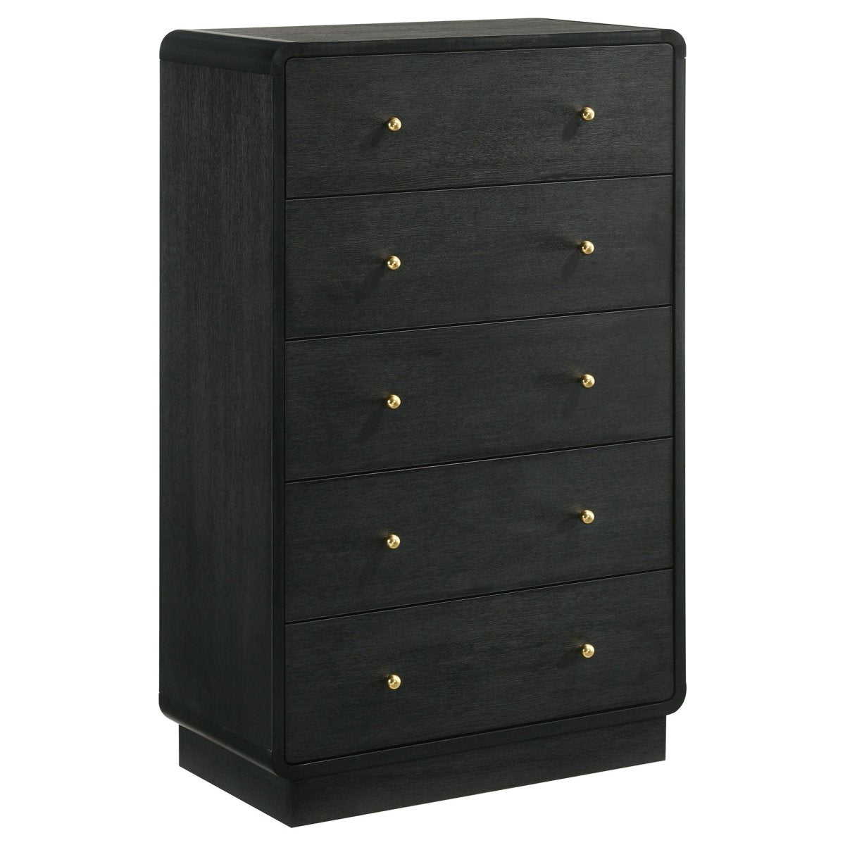 Cavelle - 5 - Drawer Chest Of Drawers - Black Accent Chests by Coaster Fine Furniture - Walls Furniture & Mattress
