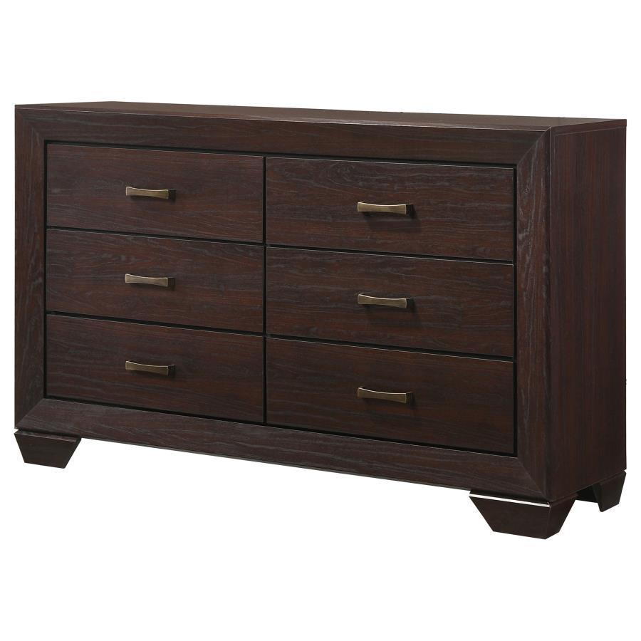 Kauffman - 6 - Drawer Dresser Dressers by CoasterEveryday - Walls Furniture & Mattress