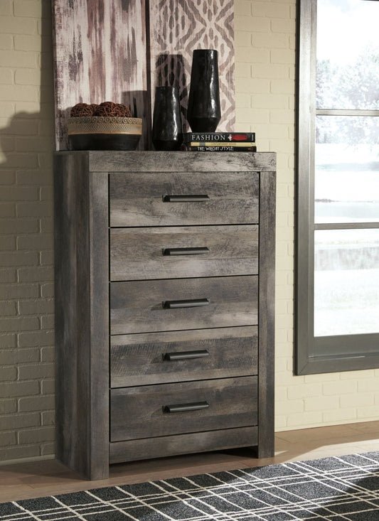 Wynnlow - Five Drawer Chest - Gray Accent Chests by Signature Design by Ashley® - Walls Furniture & Mattress