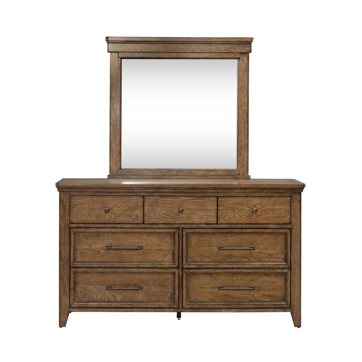 Carolina Park - Dresser & Mirror - Brown Dresser & Mirror by Liberty Furniture - Walls Furniture & Mattress