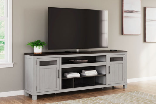 Darborn - XL TV Stand W/Fireplace Option - Gray / Brown TV Stands by Signature Design by Ashley® - Walls Furniture & Mattress