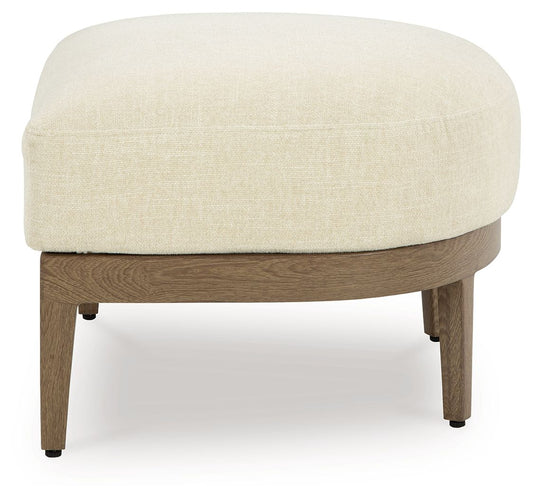 Serene Bay - Ottoman With Cushion - Dark Brown / White Ottomans by Signature Design by Ashley® - Walls Furniture & Mattress