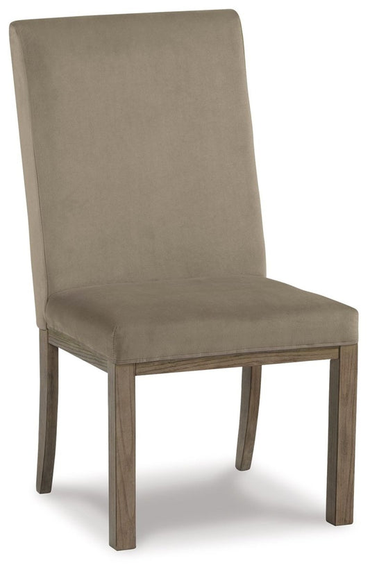 Chrestner - Dining UPH Side Chair (Set of 2) - Gray / Brown Chair Sets by Signature Design by Ashley® - Walls Furniture & Mattress