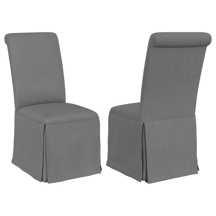 Shawna - Upholstered Skirted Dining Chair (Set of 2) Chair Sets by Coaster Fine Furniture - Walls Furniture & Mattress