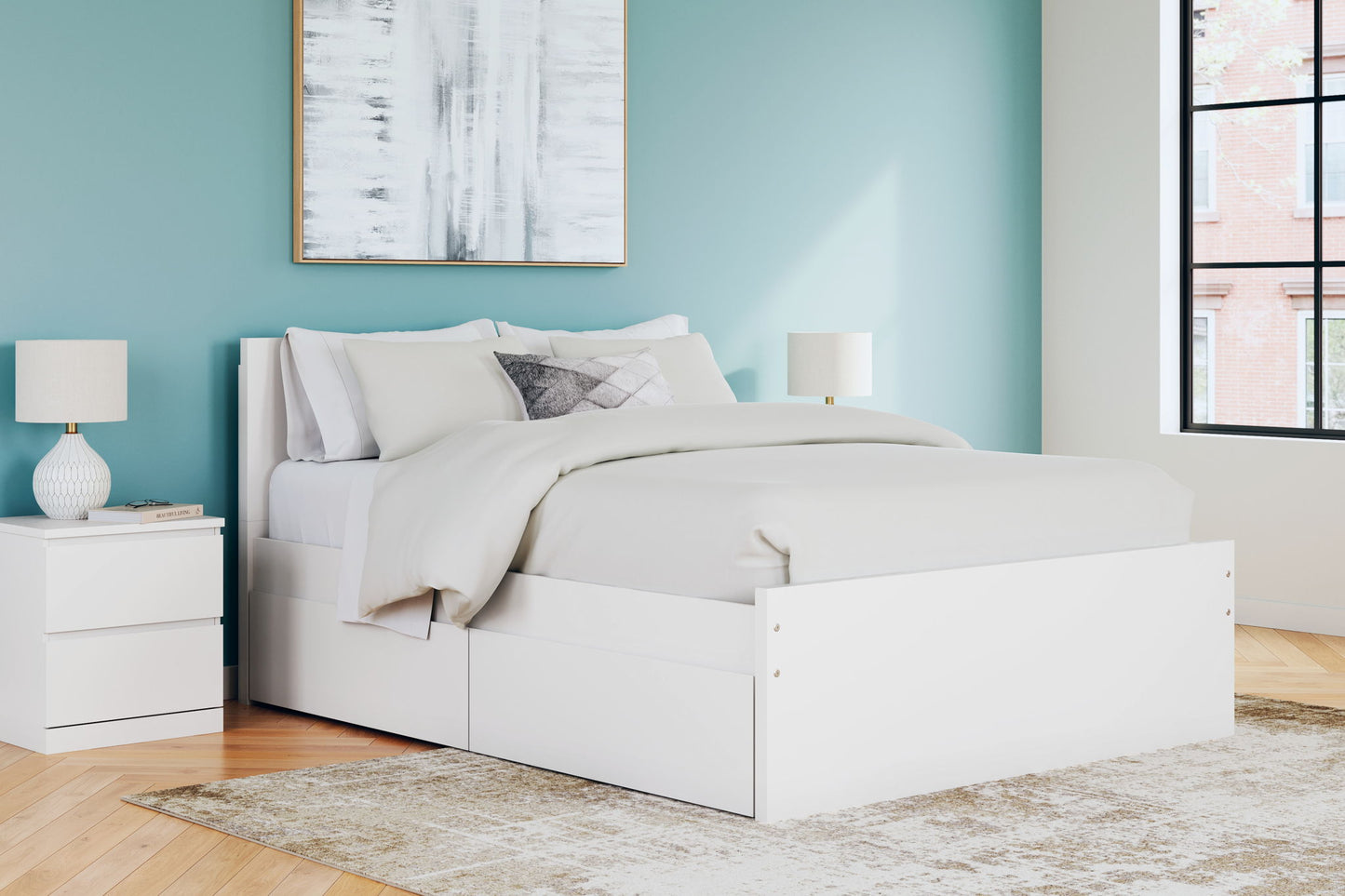 Onita - Panel Platform Bed With Storage