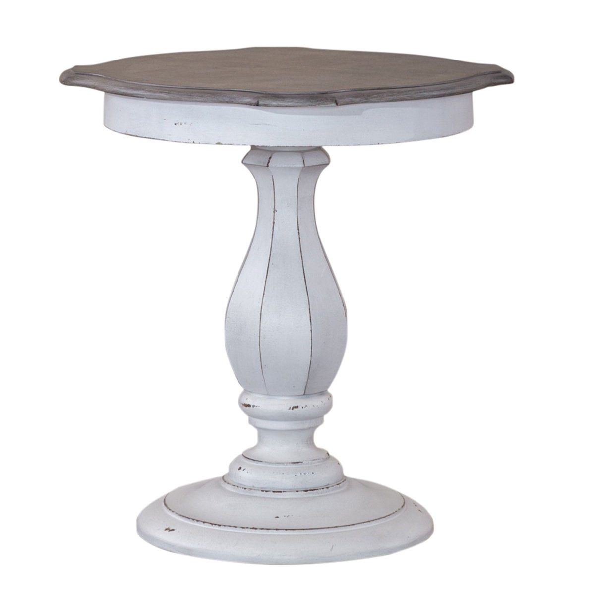 Magnolia Manor - Round Accent Table - White Accent Tables by Liberty Furniture - Walls Furniture & Mattress