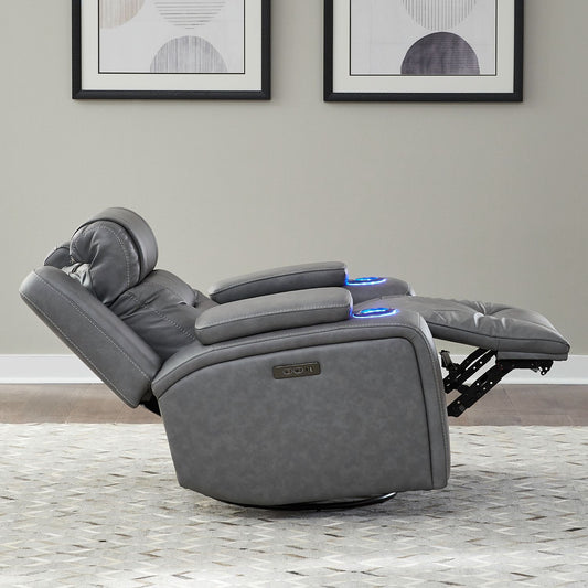 Chapman - Swivel Glider Recliner P2 - Aline Blue Gray