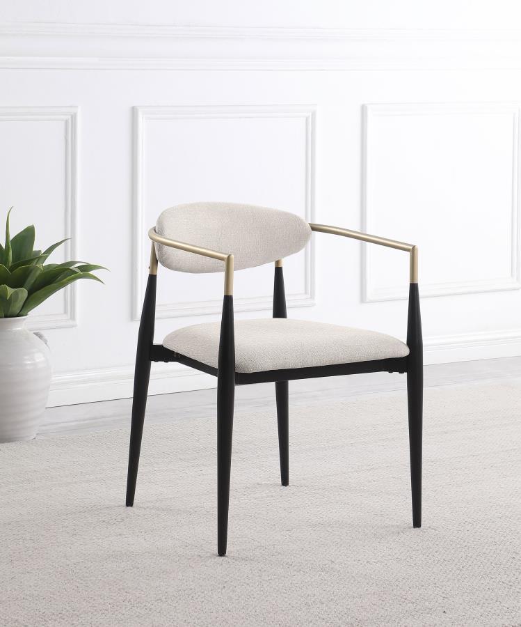 Alexis - Fabric Upholstered Dining Arm Chair (Set of 2) Chair Sets by Coaster Fine Furniture - Walls Furniture & Mattress