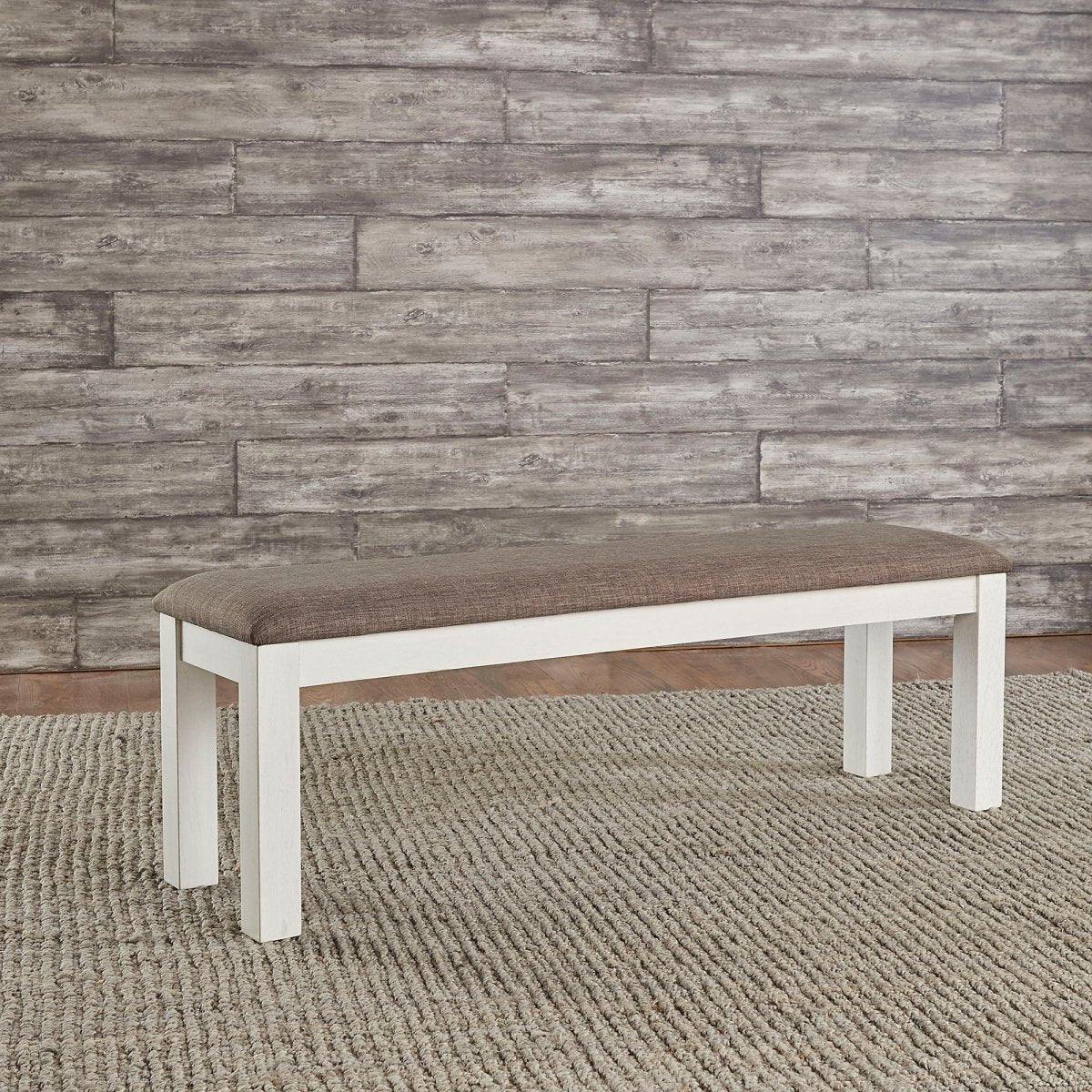 Brook Bay - Upholstered Dining Bench - White Dining Benches by Liberty Furniture - Walls Furniture & Mattress