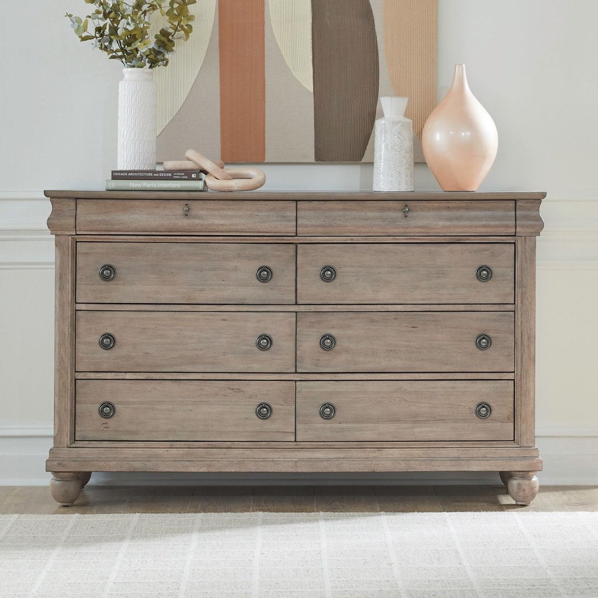 Rustic Traditions - 8 Drawer Dresser Dressers by Liberty Furniture - Walls Furniture & Mattress