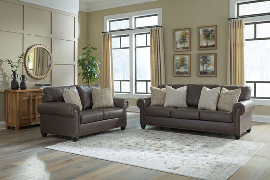 Roxmere - Living Room Set Stationary Chair & Ottoman by Benchcraft® - Walls Furniture & Mattress
