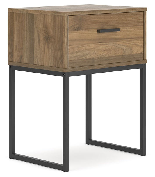 Deanlow - One Drawer Night Stand - Honey Accent Nightstands by Signature Design by Ashley® - Walls Furniture & Mattress